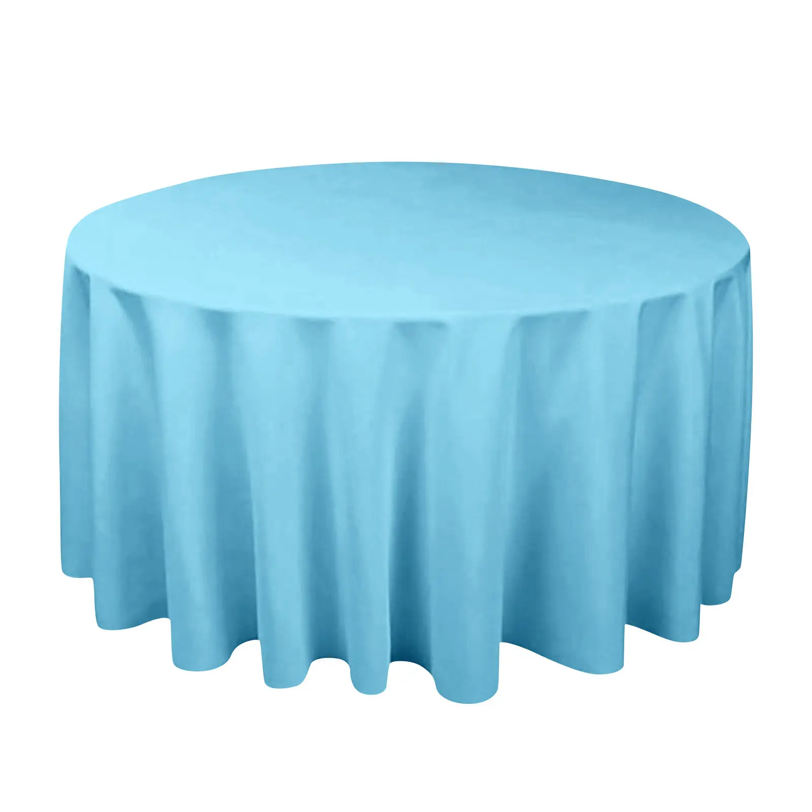Round Satin Tablecloths white Water Resistance Wedding Overlay Cover Bright Smooth Fabric Table Cloth Banquet Table Cloth Decor