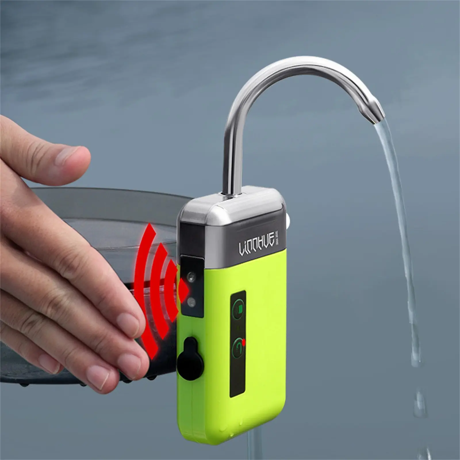 3 in 1 Portable Smart Fishing Oxygen Water Pump Rechargeable Outdoor Camping Indoor Induction LED Lighting Oxygenation Air Pump