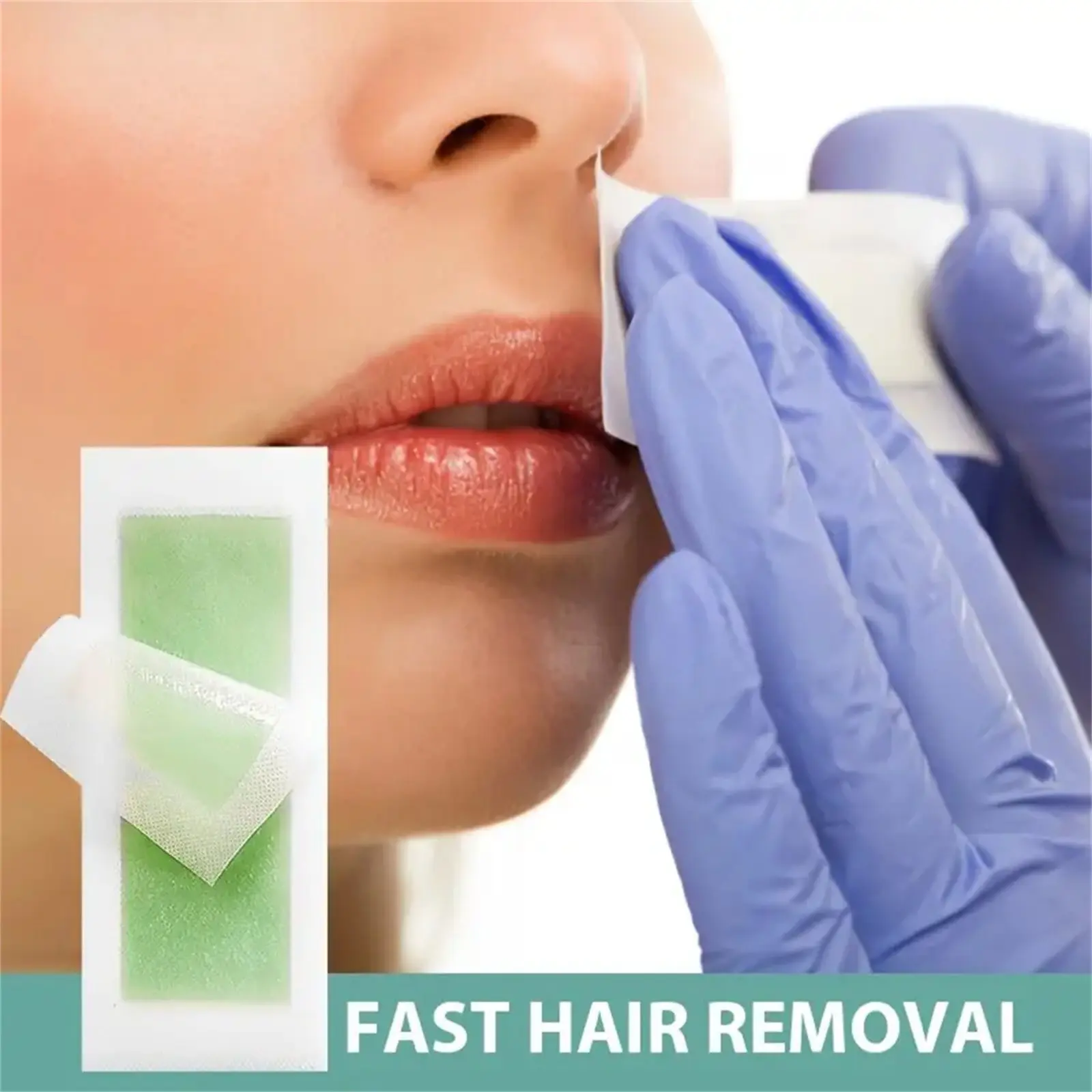 Facial Wax Strips Facial Hair Removal Quick and Painless Hair Removal Kit for All Skin Types