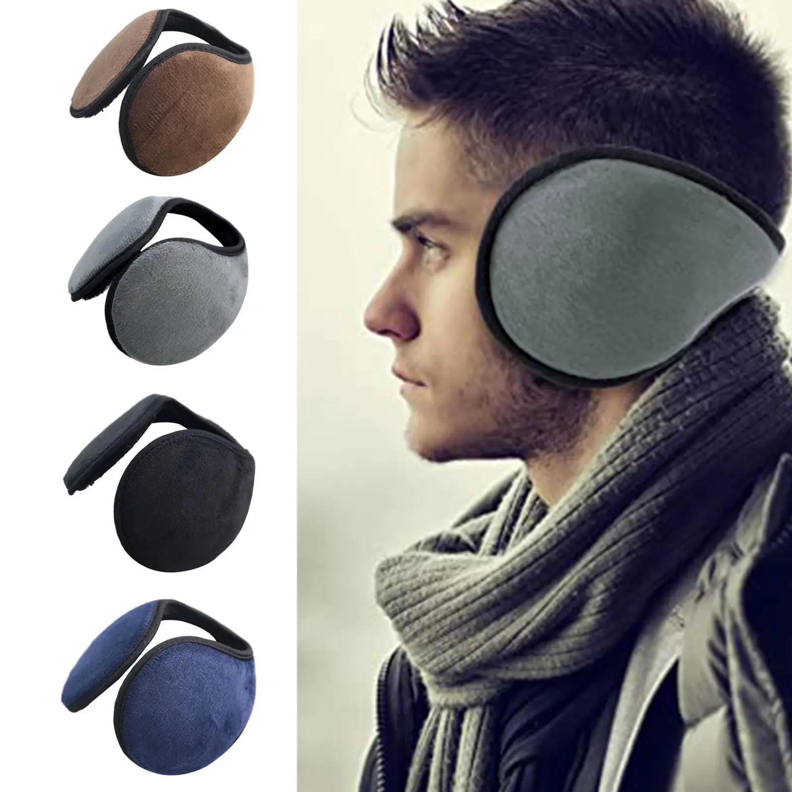 Winter Thicken Fur Earmuffs for Men Women Velvet Ear Cover Outdoor Cycling Skiing Warm Plush Fleece Winter Ear Muffs Protector