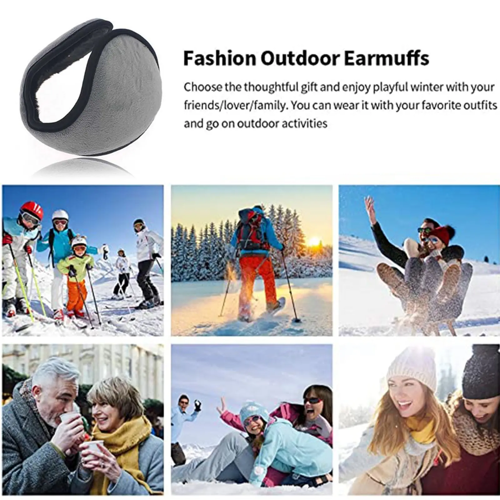 Winter Thicken Fur Earmuffs for Men Women Velvet Ear Cover Outdoor Cycling Skiing Warm Plush Fleece Winter Ear Muffs Protector