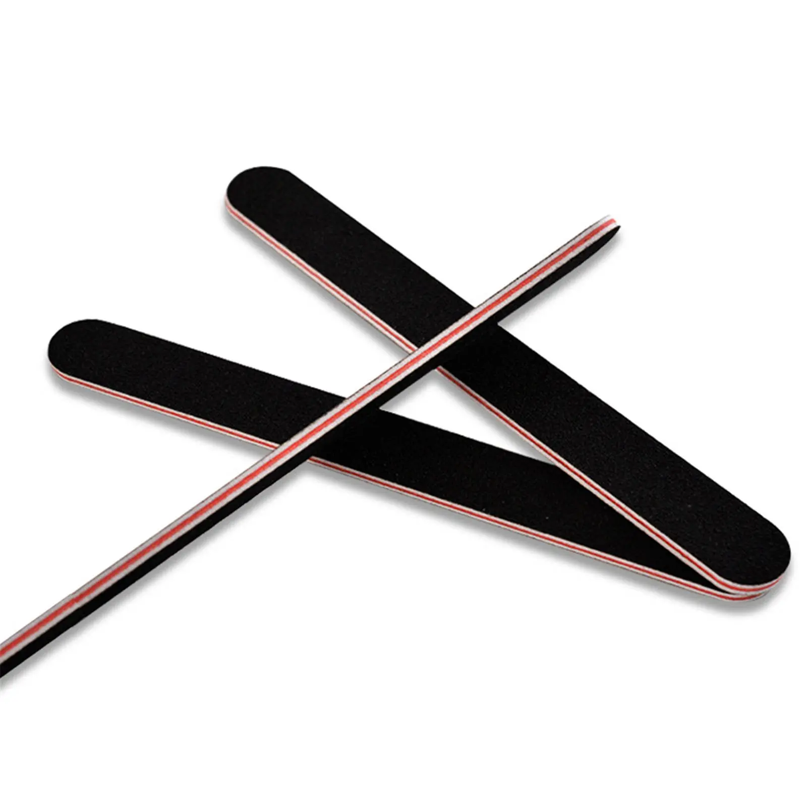10pcs/20pcs Nailfile Professional Nail Buffer Black Sandpaper Strong Straight Lime Angle 100/180 Buffing Sanding Files