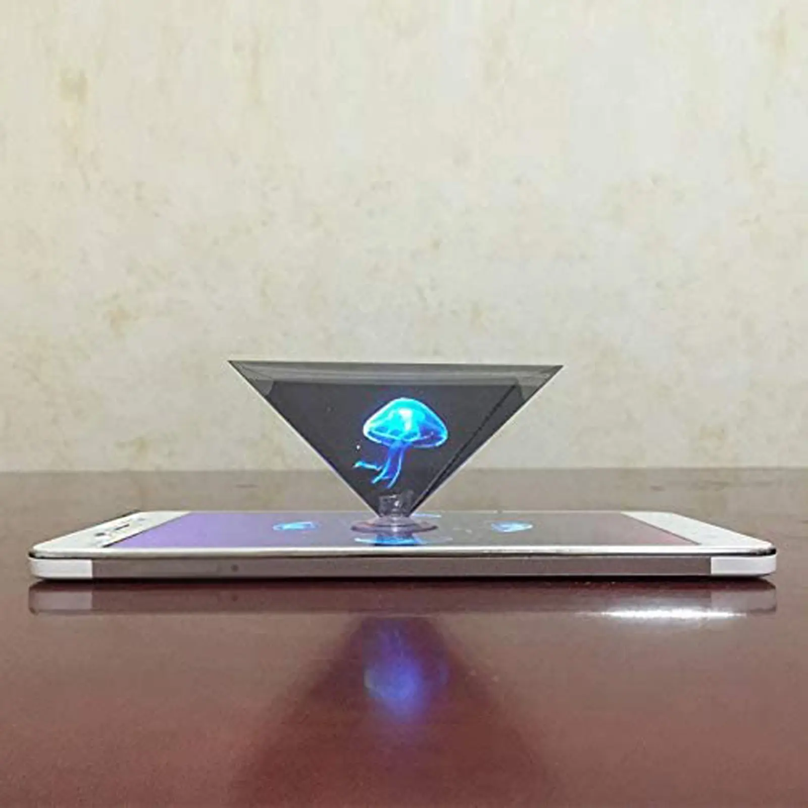Dropshipping 3D Hologram Pyramid Display Projector Video Stand Universal For Smart Mobile Phone стойка для микрофона proyectores