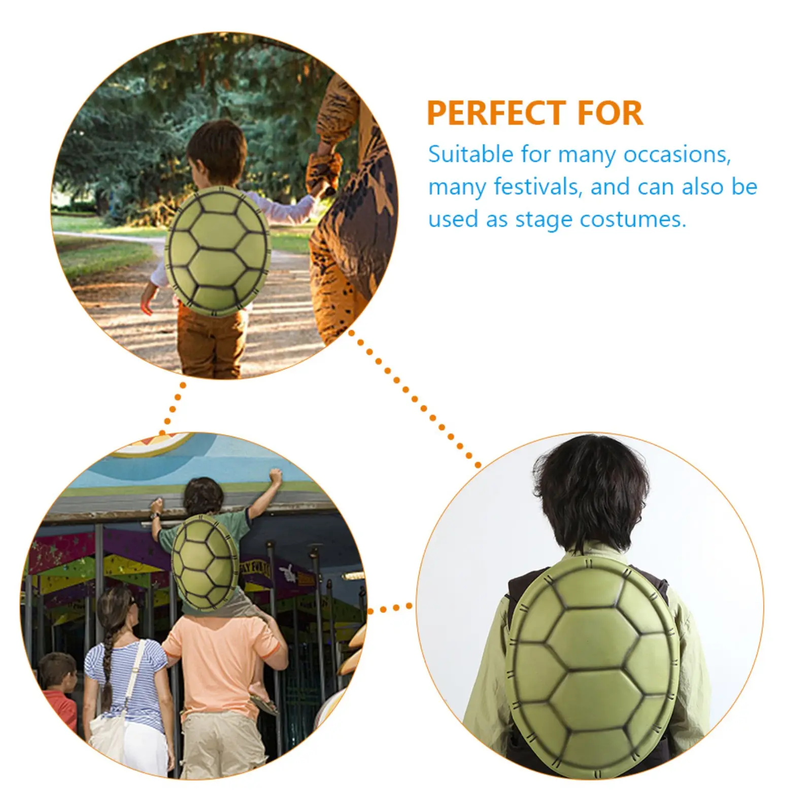 Halloween Turtle Shells Cosplay Simulation Tortoise Shells Photo Props for Role Play Party Performance Costumes Ninja
