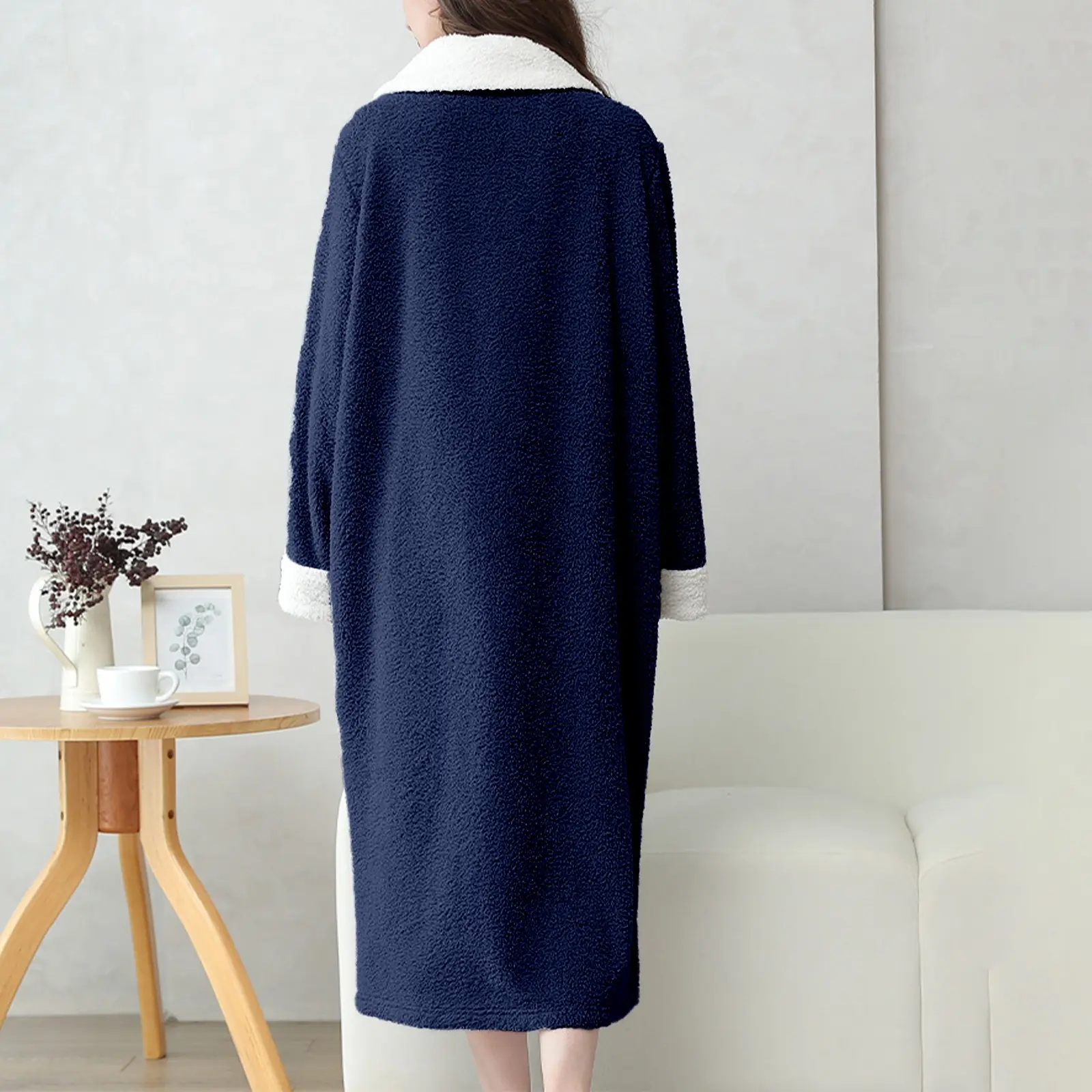 Winter Robes Cloud Velvet Couple'S Home Clothes Zipper Lazy Home Clothes Tv Blanket Pajamas Polyester Pajamas Wear Outside