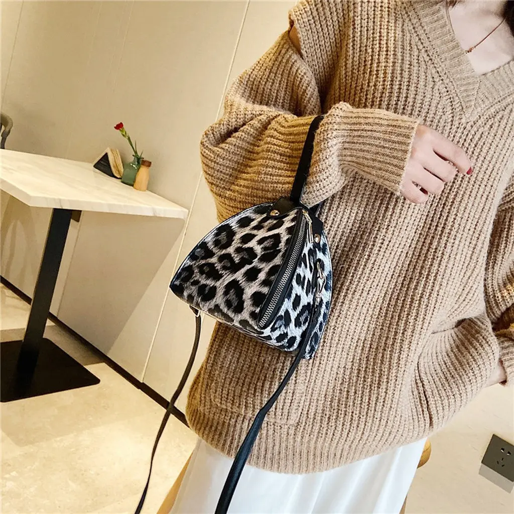Leopard Print Woman Bag PU Leather Crossbody Bags Mini Girls Messenger Bags Female Shoulder Handbag Snake Skin Clutch Bag Purse