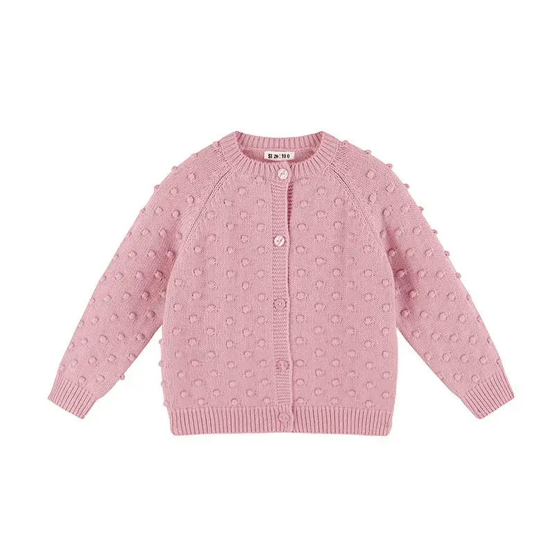 Autumn Baby Girls Knitted Cardigan Sweater For 1-6Y Cotton Knit Toddler Girls Outerwear Spring Girls Outfits