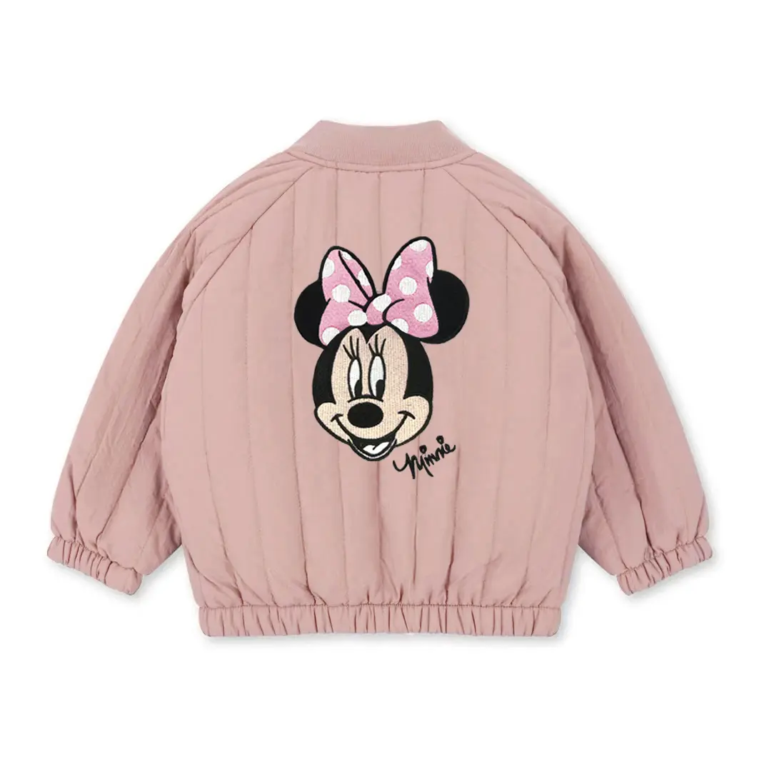 Mickey Baby Boy Girl Jacket Embroidery Fleece Kids Cotton Children's Coat Winter Autumn Toddler Boys Girls Warm Outerwear