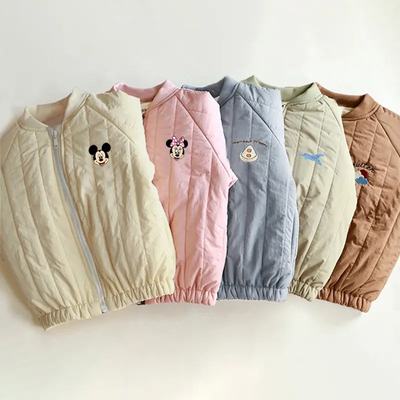 Minnie Kids Jacket Coats Embroidery Cotton Children Coats For Autumn Winter Baby Boy Girls Clothes