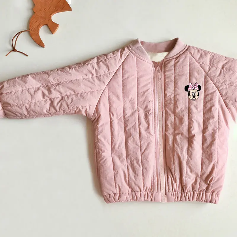 Minnie Kids Jacket Coats Embroidery Cotton Children Coats For Autumn Winter Baby Boy Girls Clothes