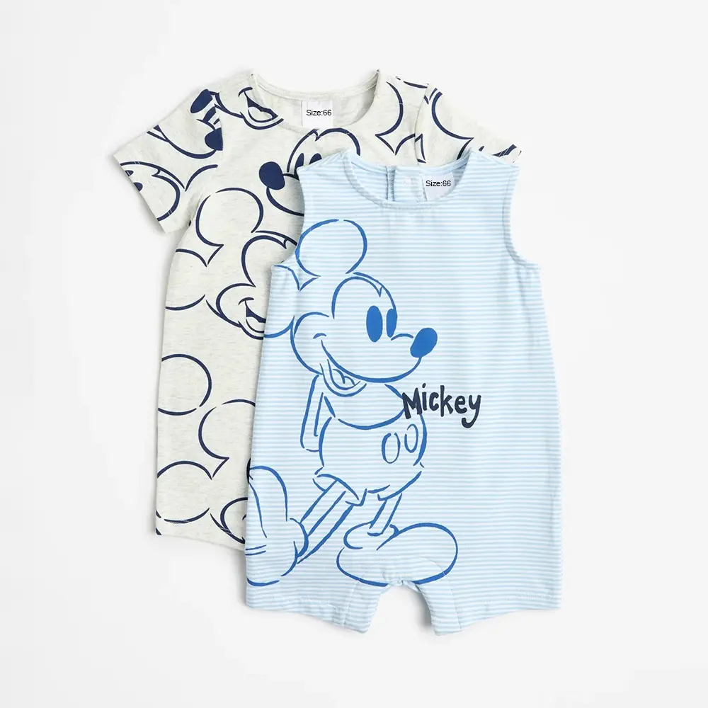 2Pcs 0-2Years Newborn Girl Clothes Lovely Hello Kitty My melody Minnie Mouse Printed Rompers Summer Baby Boy Jumpsuits