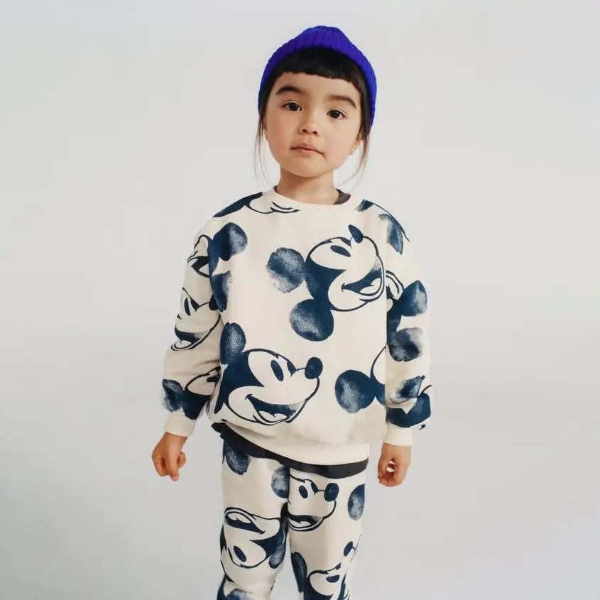 2Pcs Mickey Fashion Baby Boy Clothes Sets Spring Autumn Kids Sweatshirts + Pants Fashion Toddler Baby Boy Girl Sportsuit Sets