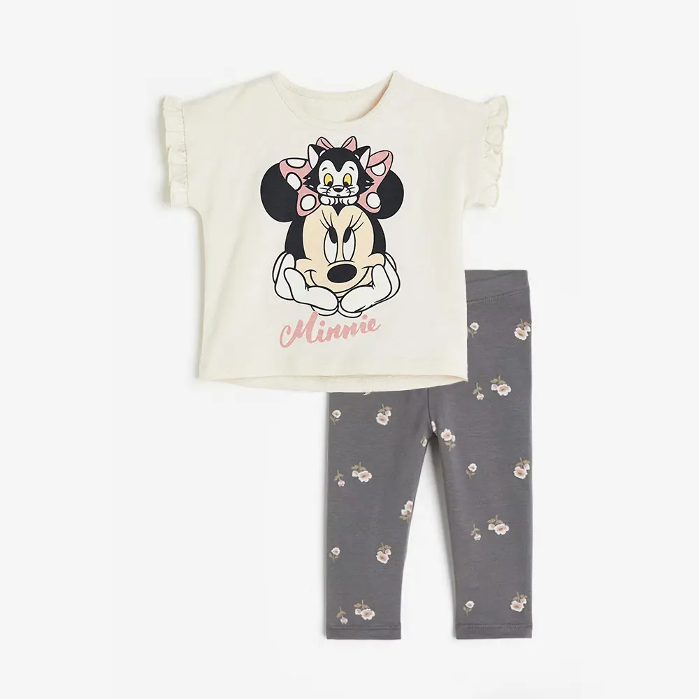 Minnie Toddler girl Clothes Sets 2Pcs Summer Baby Girl Clothes Kids Clothes For Girls Kids Homewear