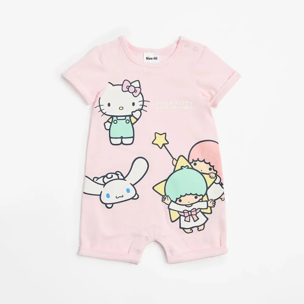 Baby Boy Girl Rompers for Summer Cute Mickey Minnie Mouse Hello Kitty Print Jumpsuits 3-24Months Infant Cotton Clothes
