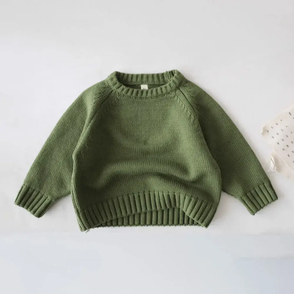 Kids Sweaters Thicken Warm Boys Girls Clothes Brief Girls Pullover Knitwear Children Clothes For Autumn & Winter