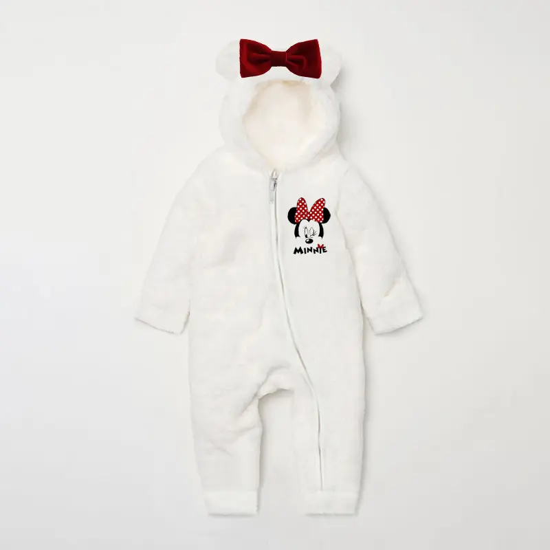 Baby Rompers Warm Fleece Newborn Baby Clothes Kids Overall Hooded Baby Jumpsuit Infant Costumes For 0-3Yrs