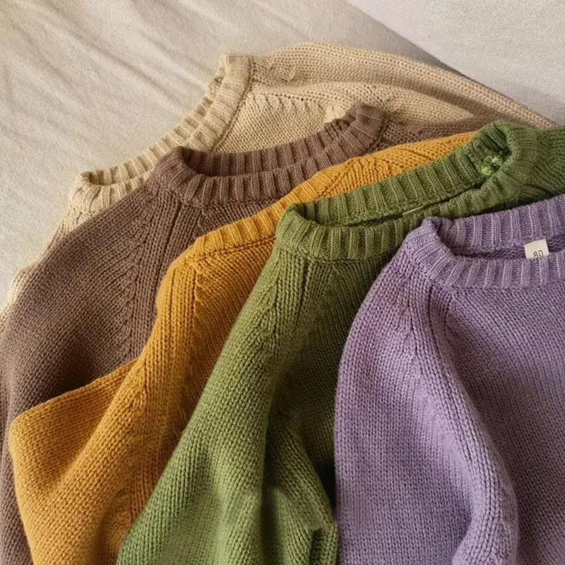 Kids Sweaters Thicken Warm Boys Girls Clothes Brief Girls Pullover Knitwear Children Clothes For Autumn & Winter