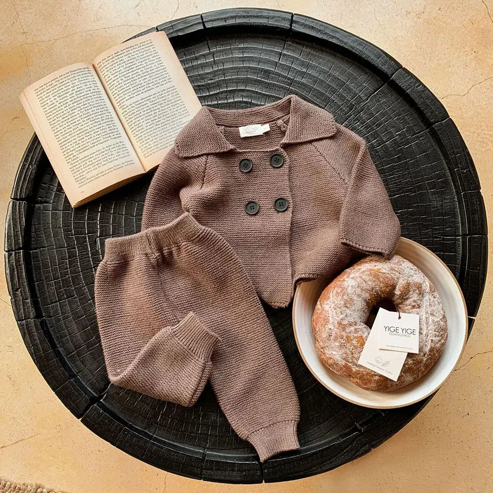 Autumn Winter Baby Boy Clothes Sets Long Sleeves Baby Boy Cardigan + Pants 2pcs Kids Outfits Infant Boy Clothes Sets