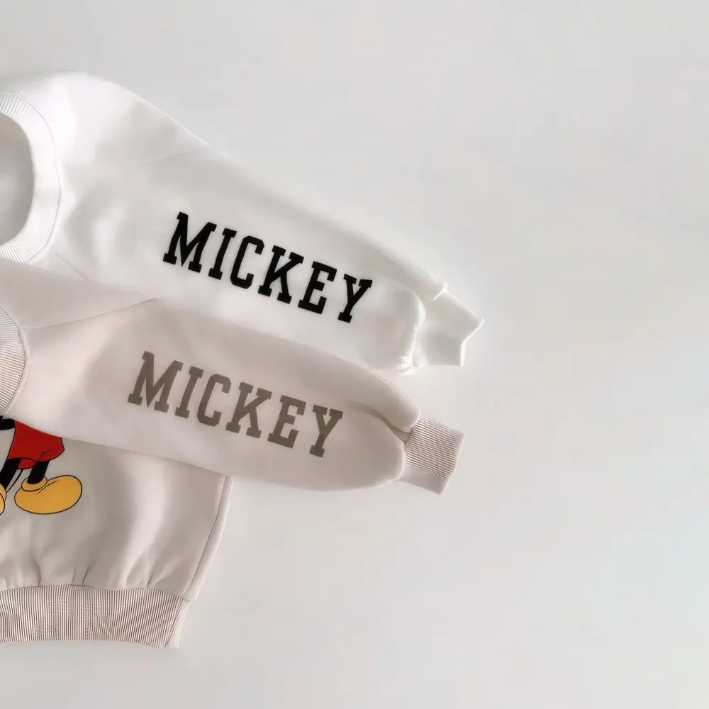 Winter Autumn Children Clothes Set Mickey Fleece Kids Boys Two-Piece Sets Baby Boy Girls Tracksuit Outfits Baby Clothes Sets
