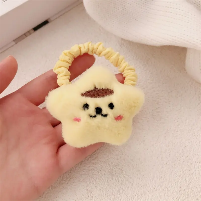 5Pcs/Pack Cute Kids Girl Hair Rope Sanrio My Melody Kuromi Cinnamoroll Hair Ties Cartoon Toddler Girl Headwear
