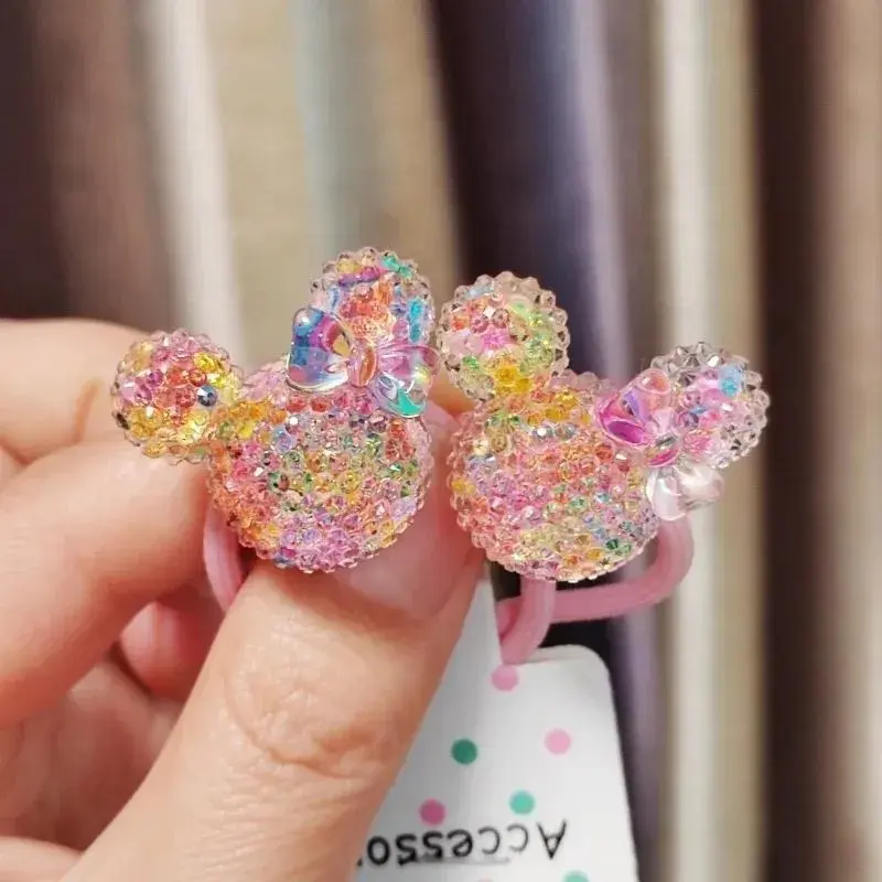 2Pcs/8Pcs Kids Girl Hair Accessories Cute Blingbling Toddler Hair Rope Girl Headwear Gifts