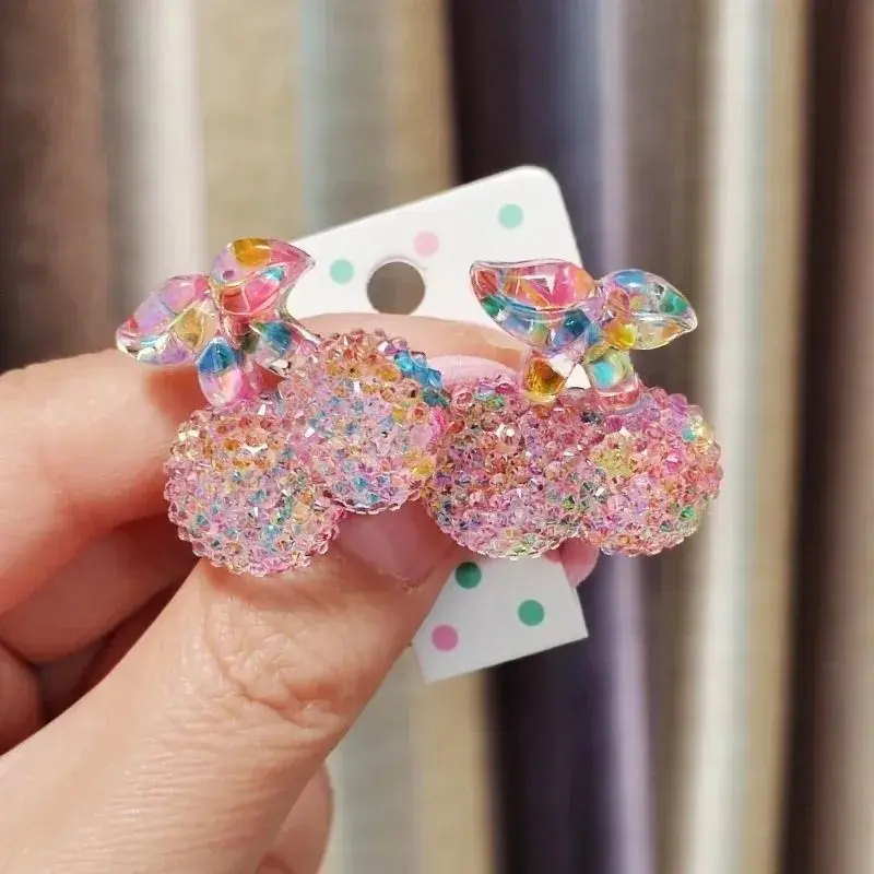 2Pcs/8Pcs Kids Girl Hair Accessories Cute Blingbling Toddler Hair Rope Girl Headwear Gifts