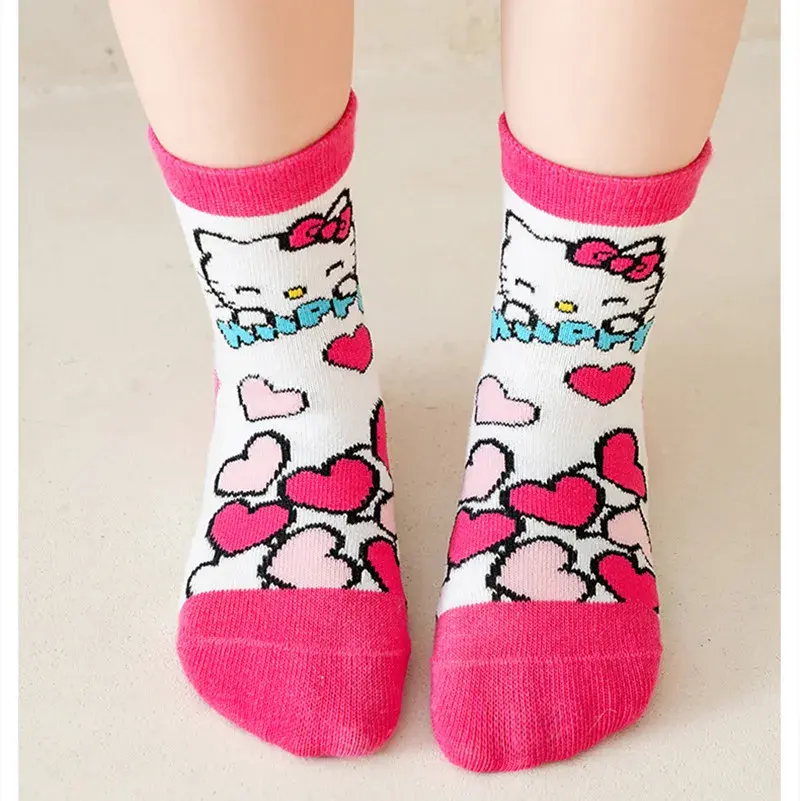 Sanrio Kuromi My Melody Hello Kitty Baby Girl Socks Spring Summer Comfortable Breathable Short Socks Kids Toddler Girl Socks