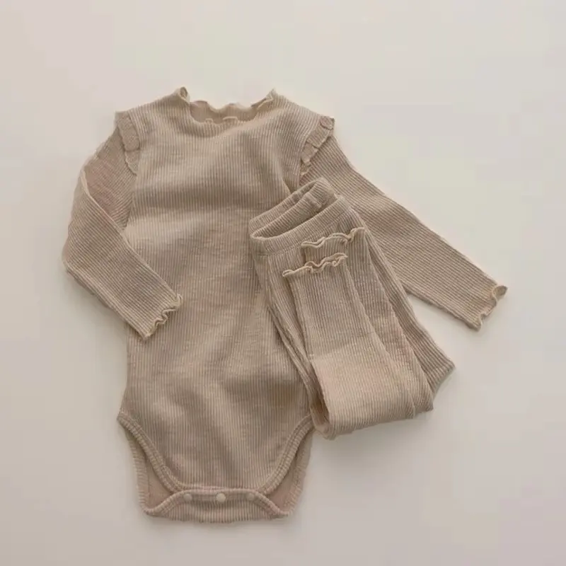 Autumn Winter Soft Cotton Children Baby Suits Warm Long Sleeve Underwear Top + Leggings Kids Boys Girls Pajamas Sets