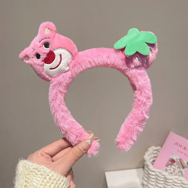 Cute Lotso Plush Headband Girl Face Wash Hairbands Hair Accessories Kids Gift