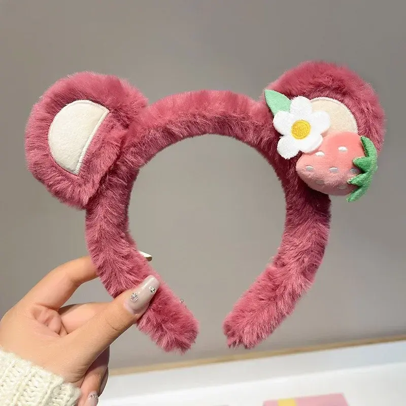 Cute Lotso Plush Headband Girl Face Wash Hairbands Hair Accessories Kids Gift
