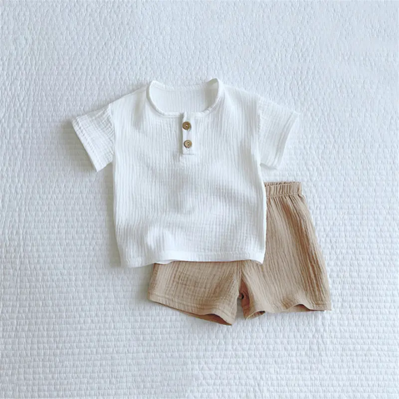 Summer Baby Girls Clothes Set Organic Cotton Top Tees + Shorts 2Pcs Toddler Baby Girl Clothing Sets