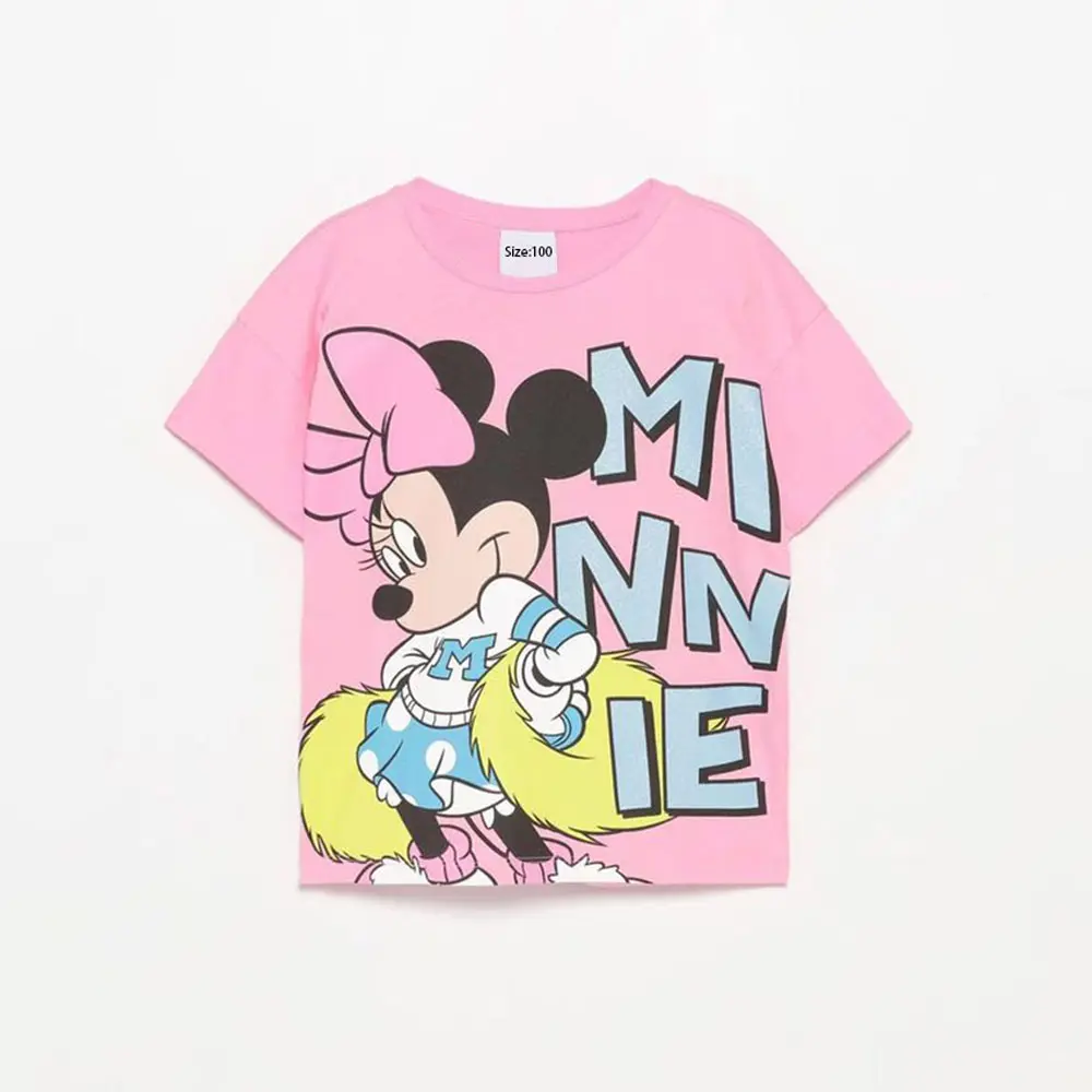 Summer Minnie Children T-shirt  Cotton Kawaii Baby Girl T Shirts Cartoons Casual Kids Girl Tops Clothes Children Girl Clothes