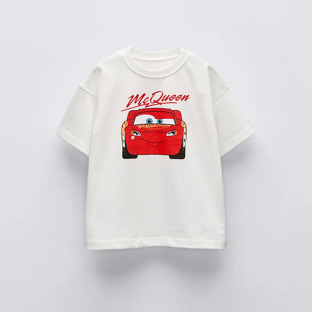 Brand Boys T-shirt Summer Kids Clothes Printing Crewneck Childrn TShirt Casual Sports Wear For Boys Pure Cotton Baby Pullovers