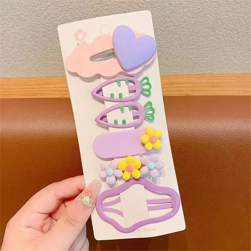 6Pcs/Pack Lovely Kids Toddler Girl Hairpins Cute Baby Girl Hair Clips Children Hair Accessories