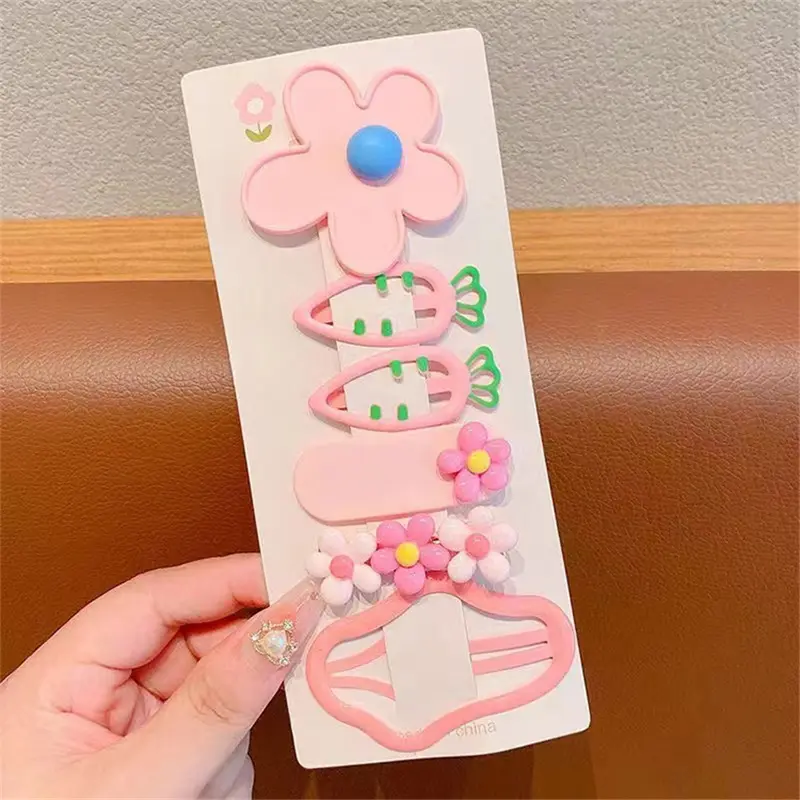 6Pcs/Pack Lovely Kids Toddler Girl Hairpins Cute Baby Girl Hair Clips Children Hair Accessories