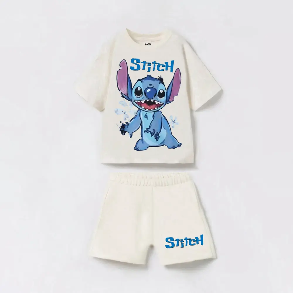 2Pcs Baby T-Shirt Outfits New Cartoon Kids Tees Solid Color Versatile Shorts Boys Child Short Sleeve Outdoor Wear Sets
