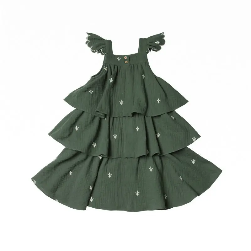 Summer Baby Girl Dress Organic Cotton Children Party Dress Toddler Girl Clothes Fashion girl princess Dress Girl Elegant Dresses