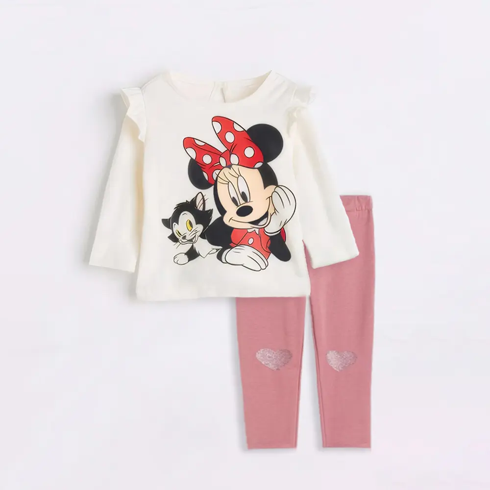 2Pcs Baby Girl Clothes Set For 0-4Y Minnie Casual Girls Sweatshirts + Leggings Spring Autumn Toddler Baby Girl Outfits
