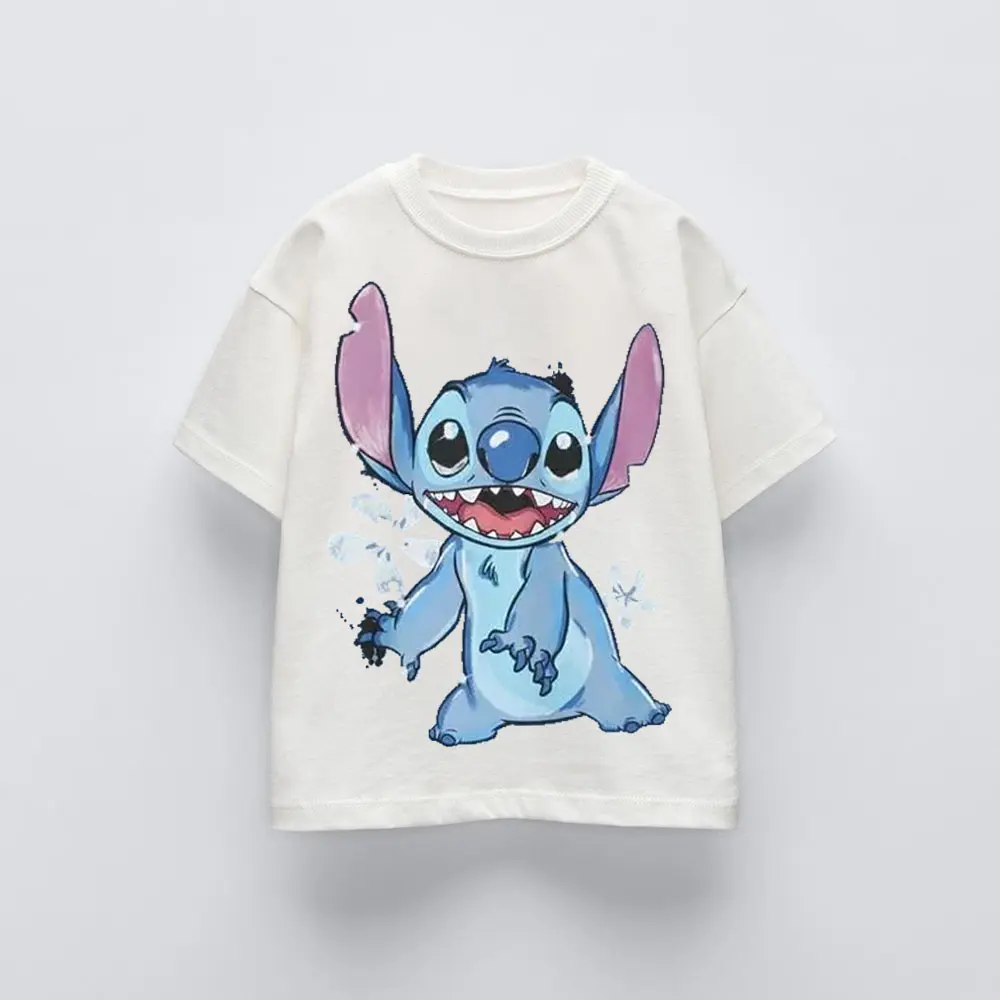 Summer Boys T-shirt For 1-7T Kids Tees Round Neck Shirt Short Sleeve Round Neck Tops Kids Cartoon Fashion Casual Boy Costume