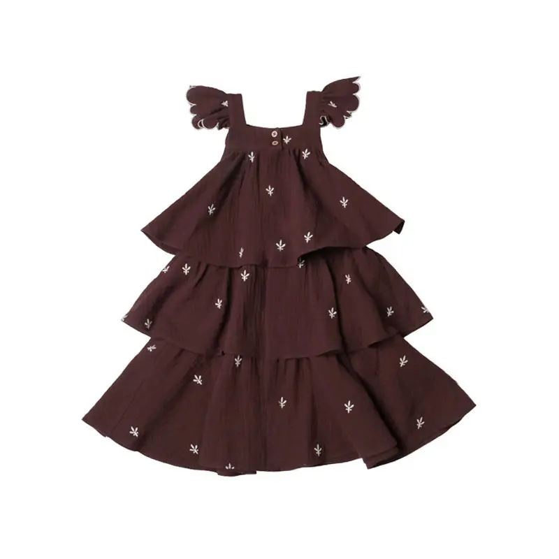 Summer Baby Girl Dress Organic Cotton Children Party Dress Toddler Girl Clothes Fashion girl princess Dress Girl Elegant Dresses