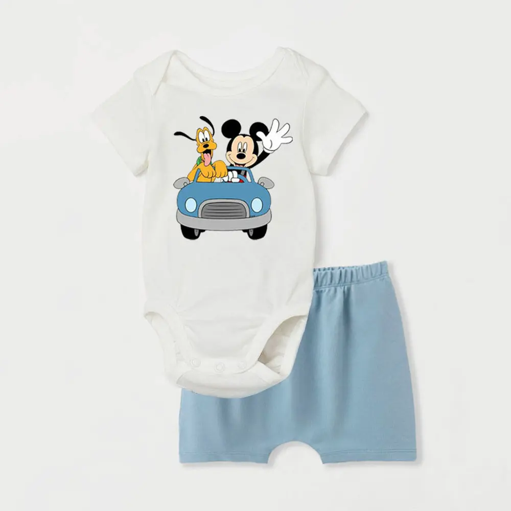 Cute Lion Simba Baby Suits Summer Cotton Bodysuit + Shorts 3-24Months Infant Clothes Set