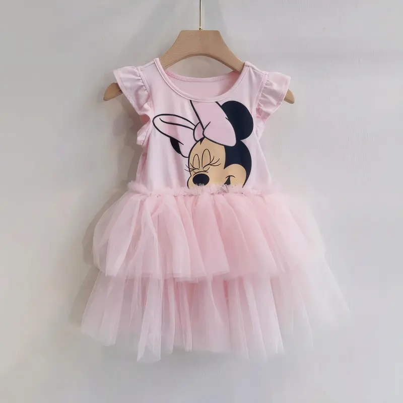 Minnie Summer Toddler Baby Girls Dress Puffy Mesh Tutu Princess Baby Girl Birthday Party Clothes Kids Dress