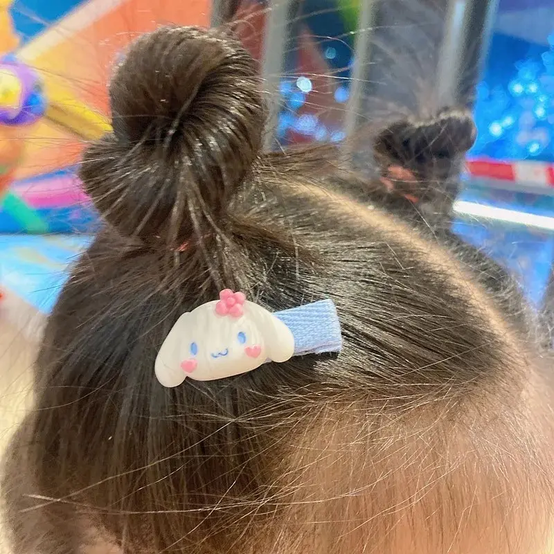 10 Pairs Sanrio Kids Hair Accessories Kuromi Melody Cinnamoroll Hello Kitty Hair Rope and Hairpin Toddler Girl Headwear