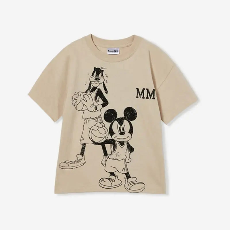 Minnie Mouse Baby Girl T-shirt Summer Toddler Boys Tops Tees Fashion Short Sleeve Kids Tops Tees Child Clothes