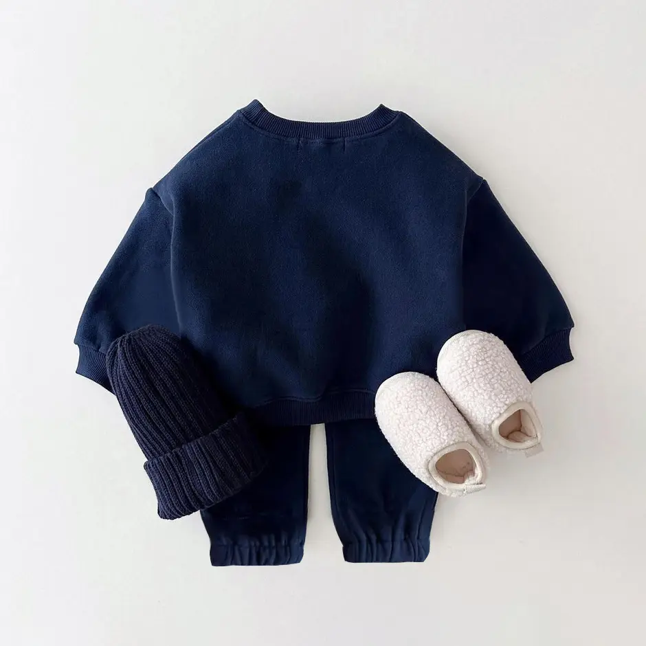 Autumn Baby Girl Clothes Sets Winter Fleece Baby Clothes Outfit Mickey Mouse Toddler Baby Boy Outfit Set