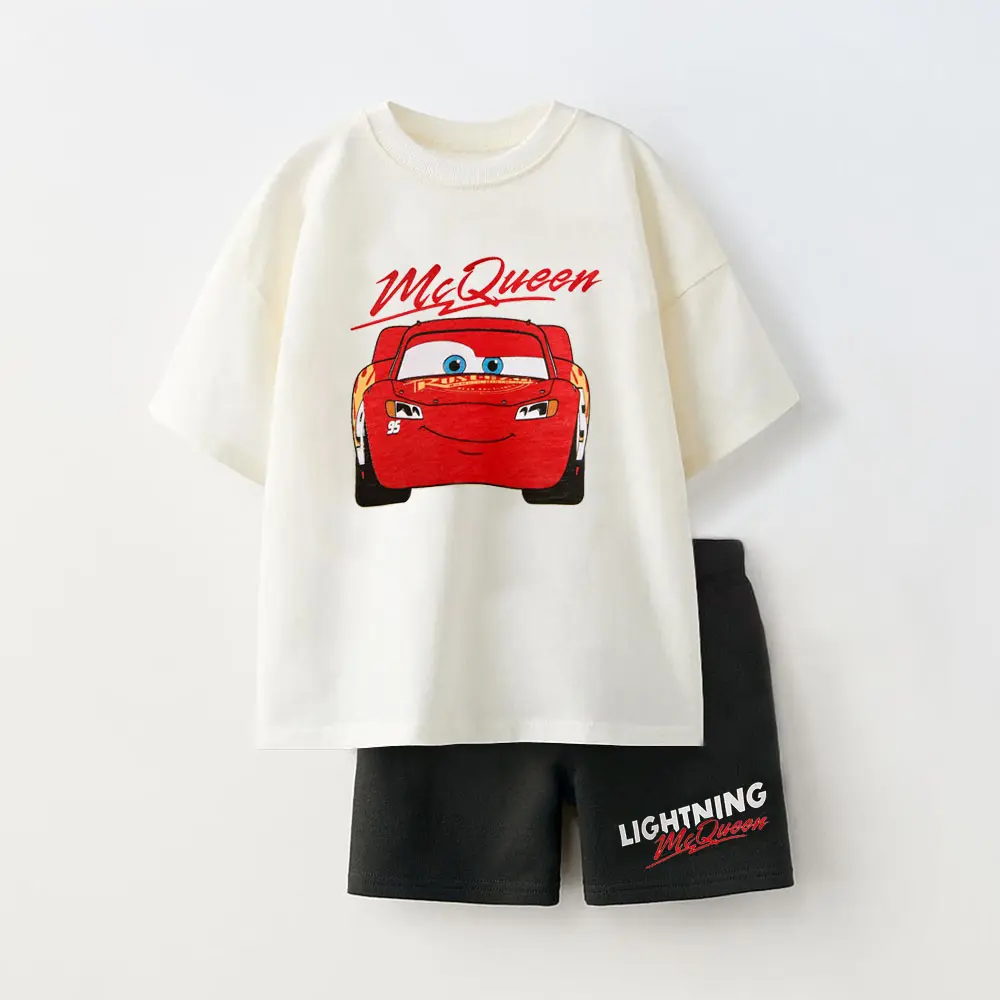 2Pcs Baby Boys Casual Suits Summer Children Short Sleeve Shorts Set Fashion Toddler Iees + Shorts Outfits Cartoon Boys Clothes