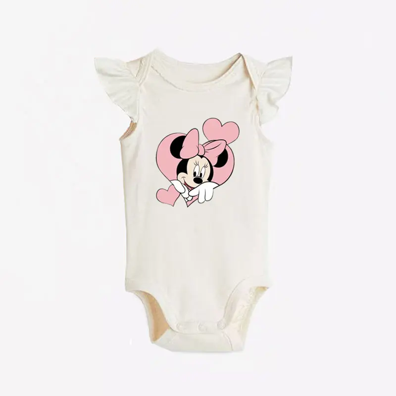 Fashion Sleeveless Baby Boy Romper Donald Duck Mickey Mouse Print Baby Clothes Summer Cotton Jumpsuits for Infant