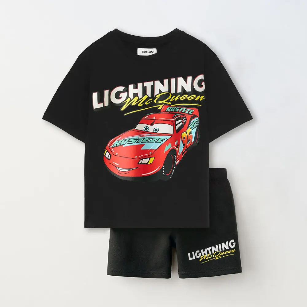 2Pcs Baby Boys Casual Suits Summer Children Short Sleeve Shorts Set Fashion Toddler Iees + Shorts Outfits Cartoon Boys Clothes