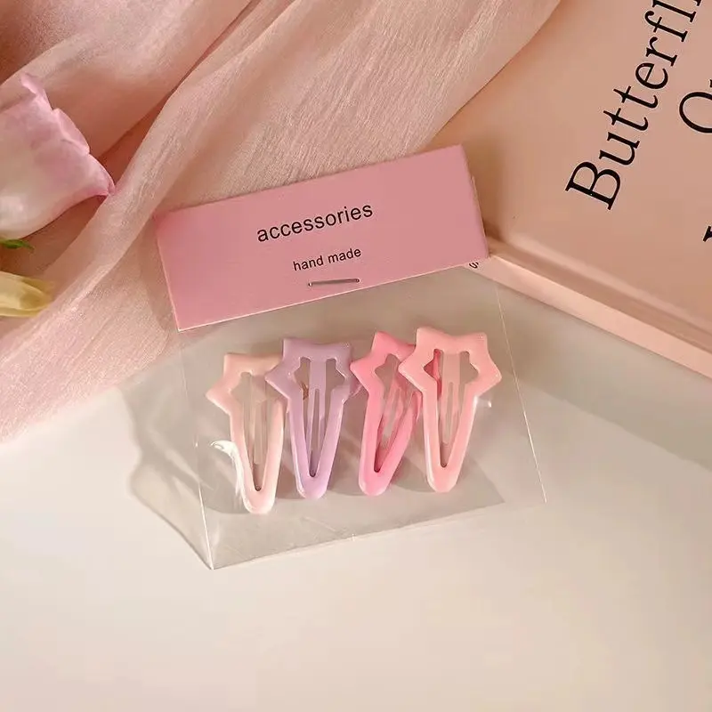 4Pcs/pack Kids Baby Hair Clips Cute Toddler Girl Hair Accessories Children Girl Hairpins