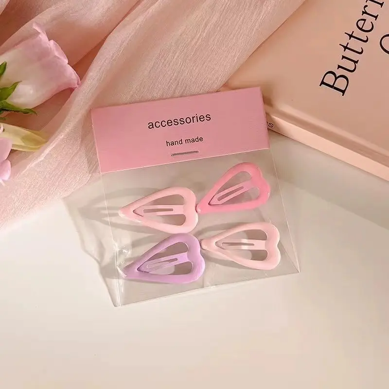 4Pcs/pack Kids Baby Hair Clips Cute Toddler Girl Hair Accessories Children Girl Hairpins